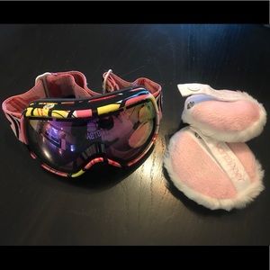 Von Zipper Ski googles w/ earmuff attachment